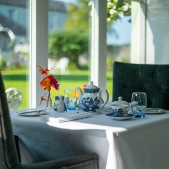 Bubbly afternoon tea served in the potting shed county arms birr  custom cms-county-arms-hotel