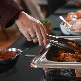 Teambuilding lunch buffet close shot county arms birr cms-county-arms-hotel